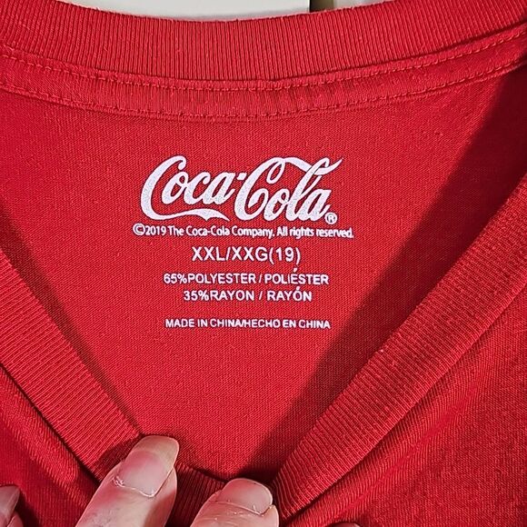 Coca-Cola Cropped T-shirt Red White Size XXL - Picture 2 of 4